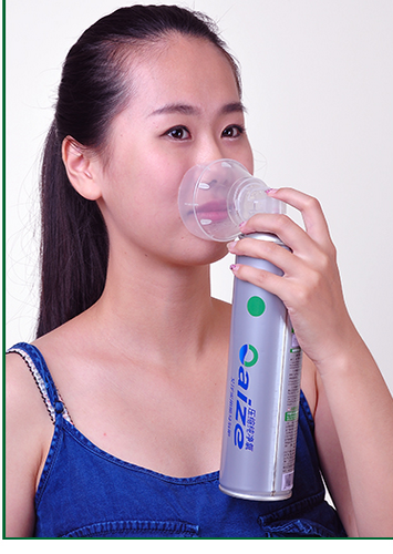 Máscara de oxígeno de aerosol portátil / máscara de oxígeno plástica para la válvula de aerosol de oxígeno / oxígeno enlatado para latas de estaño